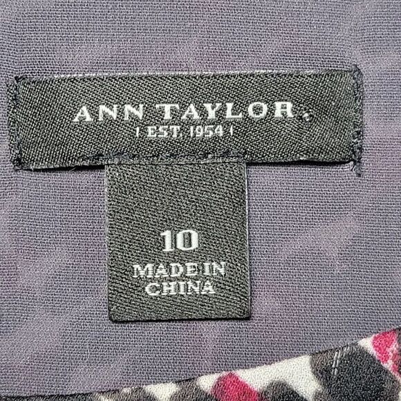 AnneāKleināPurpleĀ LeopardāPrintāSleevelessāBlouseāSzā10 - Picture 7 of 8